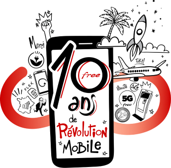 illustration 10 ans free mobile