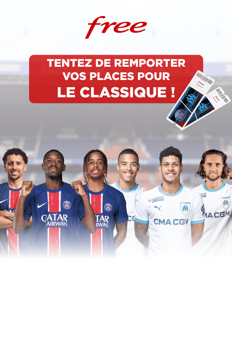 bannière jeu concours Free FOOT PSG-OM